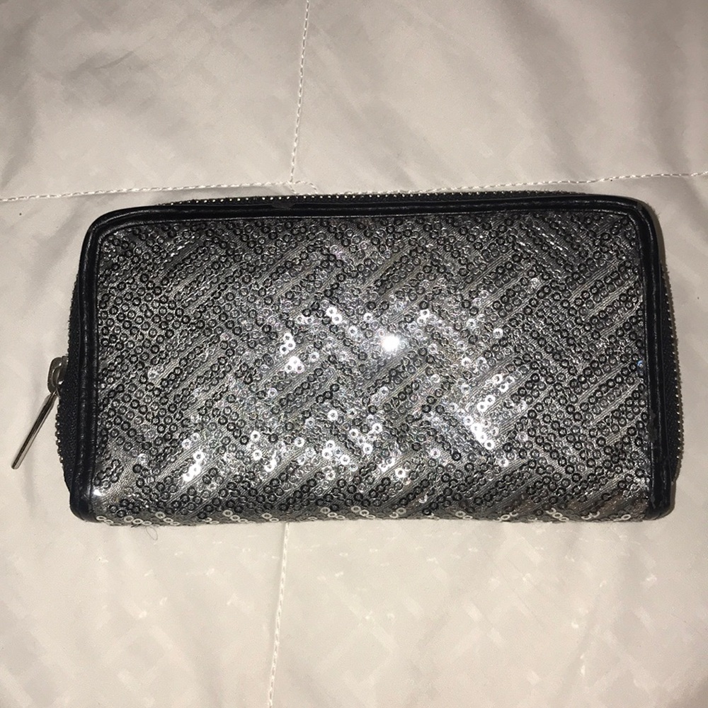 Topshop silver sparkle wallet